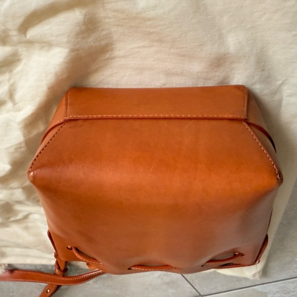 Mansur Gavriel Mini Mini Bucket Bag Tan with Pink Interior - Picture 8 of 14
